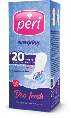 Гигиенические ежедневные прокладки PERI 20 шт Deo Fresh — оптом на salfetki.kz