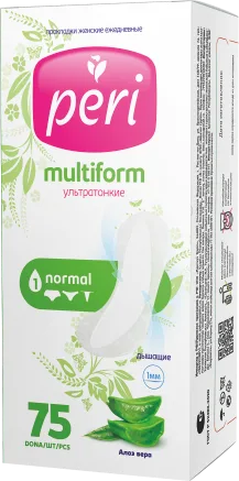 Гигиенические ежедневные прокладки PERI MULTIFORM Алоэ вера 75 шт — оптом на salfetki.kz