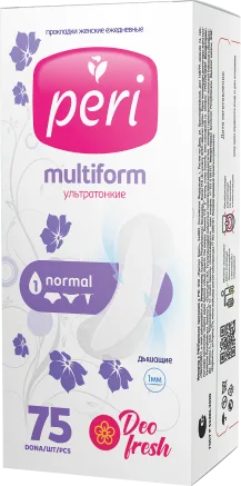Гигиенические ежедневные прокладки PERI MULTIFORM Deo Fresh 75 шт — оптом на salfetki.kz