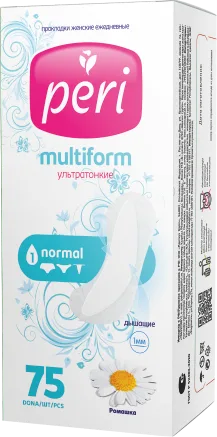 Гигиенические ежедневные прокладки PERI MULTIFORM Ромашка 75 шт — оптом на salfetki.kz