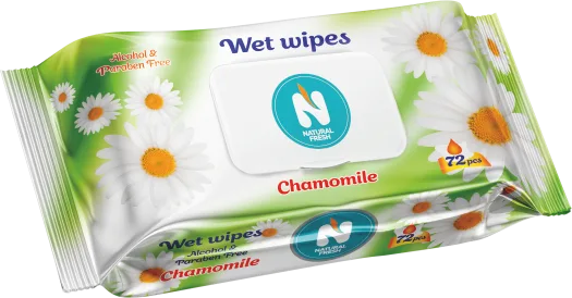 Влажные салфетки NATURAL FRESH Chamomile 72 шт — оптом на salfetki.kz